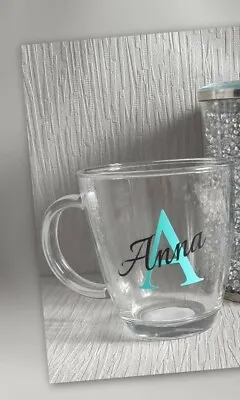 Personalised Latte Glass Mug Coffee Mug Tea Mug Personalised Gifts Birthday  • £6.50