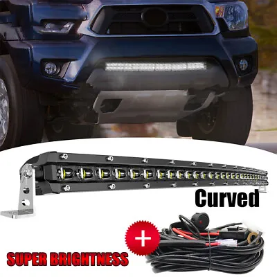 For 05-15 TOYOTA Tacoma Bumper Grille 32  Curved LED Light Bar Slim Kit + Wire • $87.85