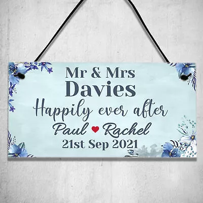 Personalised MR & MRS Wedding Anniversary Gift For Couples Wife Husband Plaque • £3.99