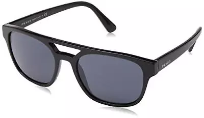 Authentic PRADA  Sunglasses PR 23VS-1AB0A9 Black W/Blue Lens  56mm  *NEW* • $92.50