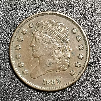 1835 1/2c Classic Head Half Cent  High Grade  • $120