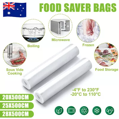 Food Vacuum Sealer Bags Rolls Vaccum Food Saver Storage Seal Bag Pack Embossed • $11.59