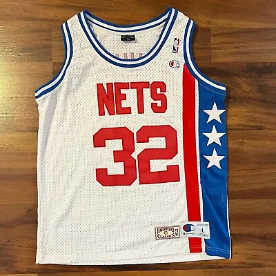 Dr. J Julius Erving New York Nets ABA Champion European Cut Jersey Mens Sz Large • $132