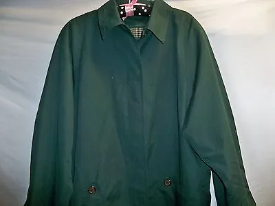 Amanda Smith Green Trench Coat Jacket With Removable Inner Thermal Lining 16 • $15