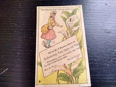 HJB Mrs. R Ward Maggie Callan N.8 Kinsman Street Fruit Cigar Toys Trade Card • $16.96