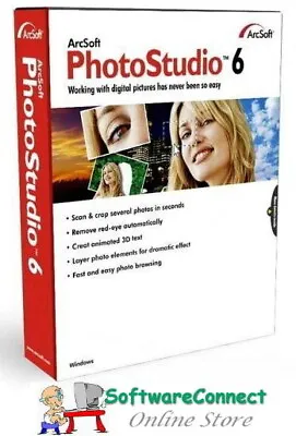 ArcSoft PhotoStudio 6 Photo Studio Full Retail FOR WINDOWS 8 & 7 New & Sealed • $49.95