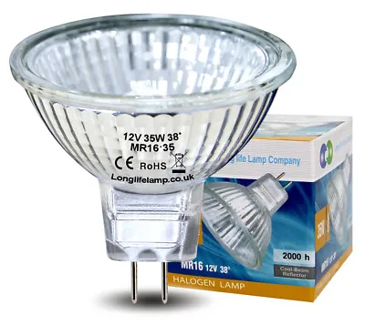 £6.39 • Buy MR16 Halogen Light Bulbs 5W 10W 20W 35W 50W 12V Low Voltage GU5.3 50mm Spotlight