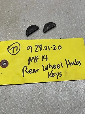 Massey Ferguson MF14 MF16 Tractor Rear Wheel Hub Woodruff Keys • $14.14