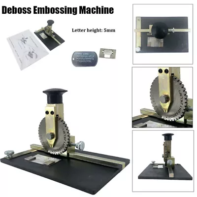 Manual Label Marking Embossing Machine Metal Dog Tag Plate Stamping Embosser • $121