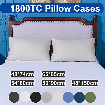 1800TC Ultra Soft Pillow Cases Standard/Queen/king/European/Body Size Pillowcase • $9.99