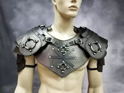 Custom Leather Armor Mantle With Shoulders • $150