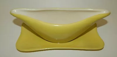 Vintage MCM Atomic Chartreuse Gravy Boat With Attached Underplate • $32.99