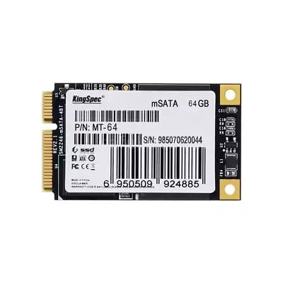 KingSpec MSATA PCI-E 64GB 64 GB MLC Digital Flash SSD Storage Device 42MM • £17.86