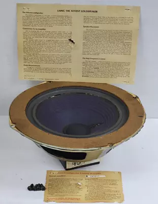 DAHLQUIST DQ-10 Or LARGE ADVENT WOOFER (10  Woofer In 12  Frame) Tested/Working • $84.92