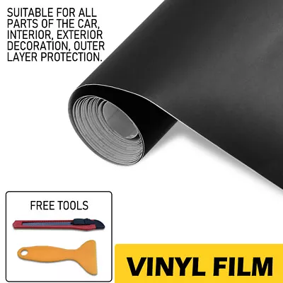 Premium Ultra Matte Flat Black Car Vehicle Vinyl Wrap Sticker Decal Sheet Film • $12.09
