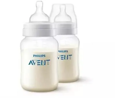£14.99 • Buy Philips Avent Anti-colic Baby Bottle 260ml 1m+ SlowFlow Teat Pack Of 2 SCF813/20