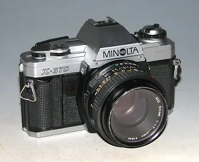 Minolta X-370 35mm SLR Film Camera W/50mm 1:1.7 MD Lens #2303 • $159.95