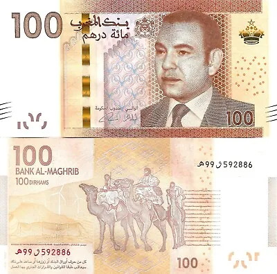 Morocco 100 Dirhams 2012 P-76 UNC • $20.90