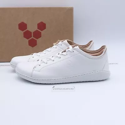 Vivobarefoot Women's Geo Court III Minimalist Leather Sneakers 201056-02 White • $114.95