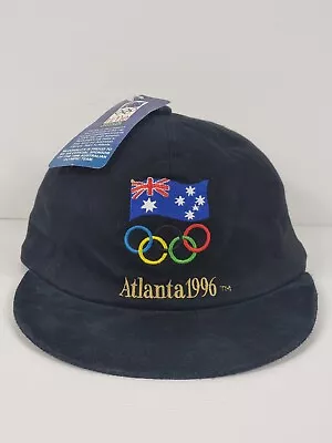 McDonald's Atlanta 1996 Olympic Games Australia Flag Vintage 90s Suede Cap New • £23.75