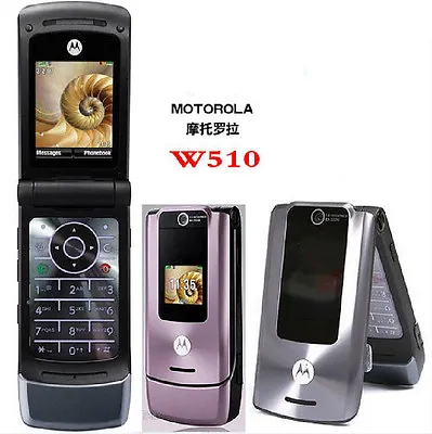 Unlocked Motorola W510 Mobile Phone Bluetooth 1.3MP 1.9  GSM Original Flip-Phone • $33.39