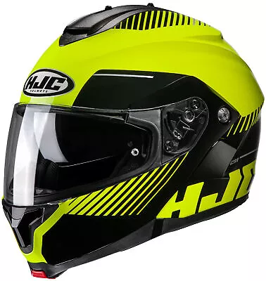 Open Box HJC C91 Prod Modular Motorcycle Helmet Yellow/Black Size Medium • $113.39