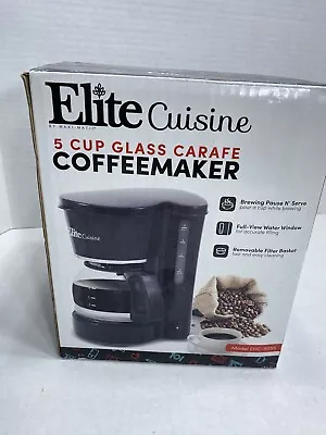 Elite Cuisine EHC-5055 5-Cup Coffeemaker With Brewing Pause & Serve New Sealed • $24.99