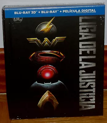 League Of Justice Digibook Blu-Ray 3D +Blu-Ray +Book Sealed (Sleeveless Open) R2 • $113.63