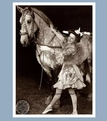 $5.88 • Buy Vintage Circus Girl PHOTO Bareback Rider Sideshow Costume Horse Act 1920