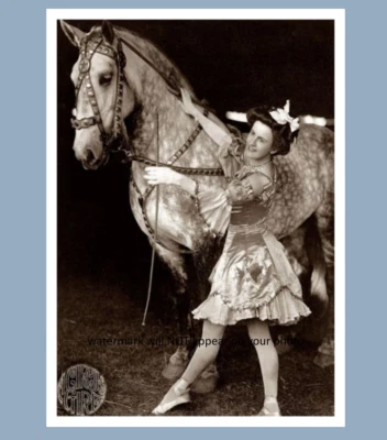 Vintage Circus Girl PHOTO Bareback Rider Sideshow Costume Horse Act 1920 • $5.88