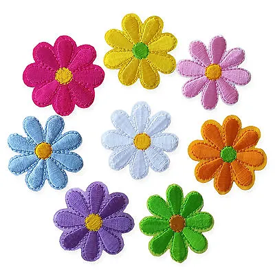 Cute Flower Daisy Iron Sew On Appliques Patches Embroidered Motif Floral DIY  • £1.19