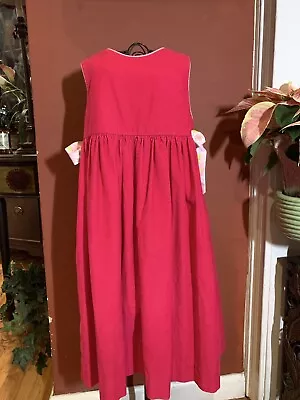 Boutique Mary James Girls  Sz. 5 Hot Pink Pin Corduroy Wrap Dress Fall Winter • $14.98