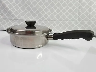 Vintage 1.5qt Vitacraft Multi-Ply Nicromium Steel Sauce Pan W/ Lid #3201 • $27.89