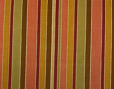 P Kaufmann Berkeley Adobe Stripe Green Brown Outdoor Indoor Fabric By Yard 54 W • $9.99