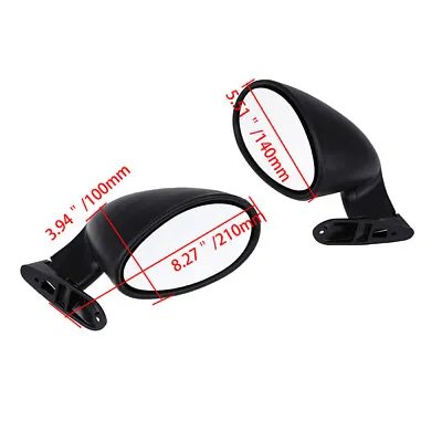 $50.31 • Buy Pair Universal Car Classic Door Wing Side View Mirror With Gaskets Vintage