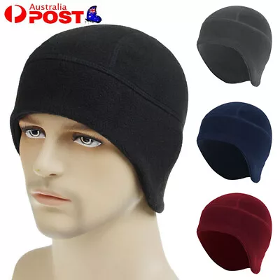 Warm Mens Knitted Beanie Hat With Earflaps Russian Outdoor Ski Skull Cap Winter • $12.86
