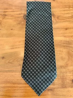 Croft & Barrow Premium Gold Label 100% Silk Black Gray Houndstooth Handmade Tie • $20