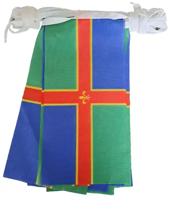 Lincolnshire County Flag Bunting 5m Long With 14 Flags - MADE IN UK - LAST ONE • £12.50