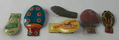 Vintage Tin Litho Party Noise Maker Poppers ~ Green Duck Advertising Buttons • $20