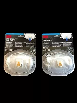 3M 8233 N100 Particulate Respirator Face Mask With Cool Flow Exhalation Valve • $22