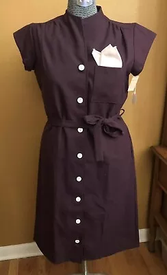 Vintage Women’s Breli Originals Secretary Dress 12 Purple SS Belted NWT • $17.49