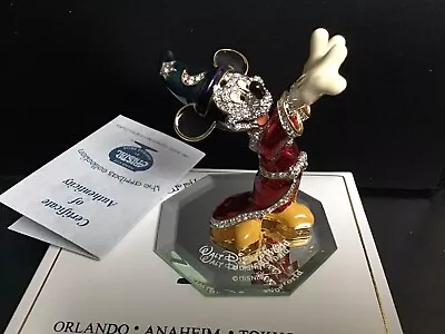 Disney Arribas Brothers Crystal Sorcerer Mickey Jeweled Figurine B512-E • $275