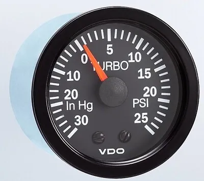 VDO Vision Turbo Boost Gauge 150-121 25 PSI / With Line Kit VERY LIMITED SUPPLY! • $74.88