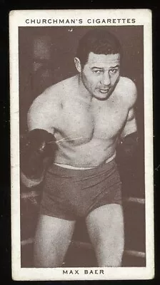 1938 W.A. & A.C. Churchman Boxing Personalities Boxing #3 Max Baer VG • $25