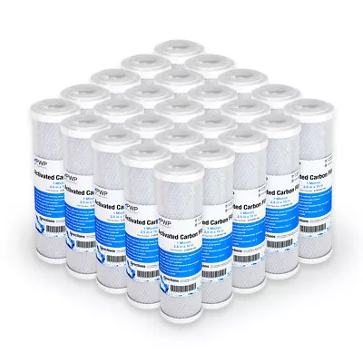 Activated Carbon Block Water Filter Cartridge 10x2.5  1 Micron 25 Pack • $81