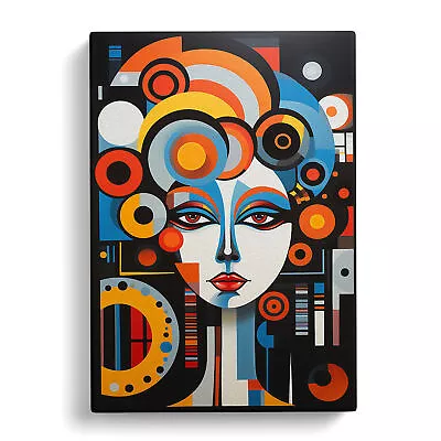 Woman With Curls Constructivism No.3 Canvas Wall Art Print Framed Picture Decor • $31.05