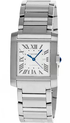 CARTIER Tank Francaise Large AUTO SS Silver Dial Women's Watch WSTA0067 • $5462.50