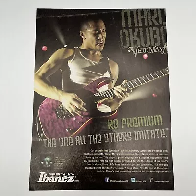 Axeman Marc Okubo Veil Of Maya + Ibanez RG Premium Guitar 2012 Print Ad 8x10.5  • $8.25