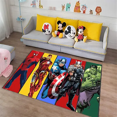 Super Hero Rug Hulk Rug Spiderman Rug Iron Man RugAvenger RugBoys Room Rug • $56