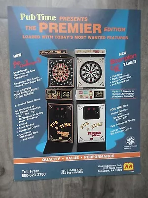 Challenger & Scorpion Dart Arcade Machine Flyer Original Merit Brochure • $15